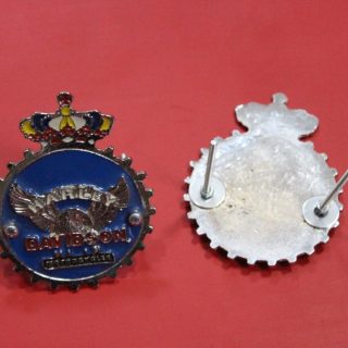 Harley Davidson Mavi Taçlı Panjur Arma