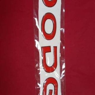 Kırmızı Dodge Yazı Damla Sticker Arma