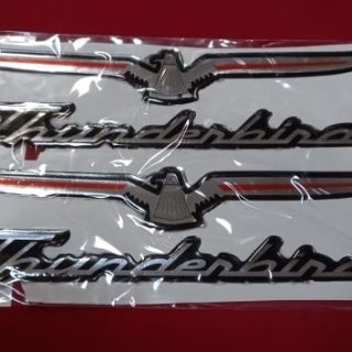 Thunderbird Yazı & Kuş Takım Damla Sticker Kırmızı