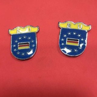 Krom Fındık Rozet Minik Arma Logo Mavi Sarı