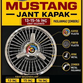 Ford mustang telli  jant kapak 13 inç
